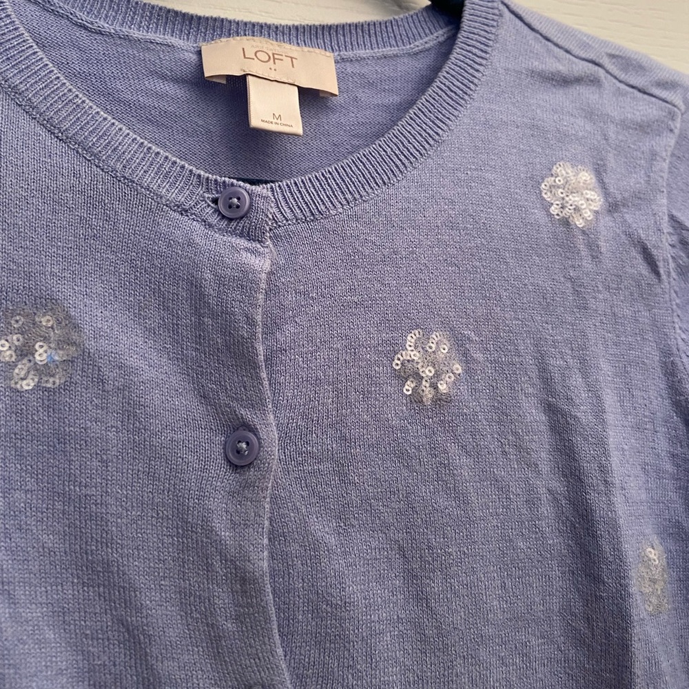 Loft 3/4 sleeve button cardigan